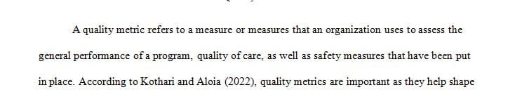 Health care organizations are each held to quality and safety standards based on the types of care they provide