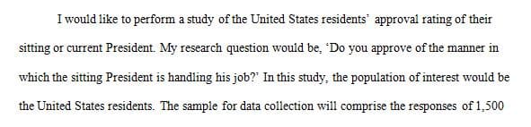 Identify a research question that you would like to study.