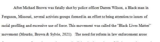 Identify an example of a current event that impacted public policies for one of the 3 criminal justice components