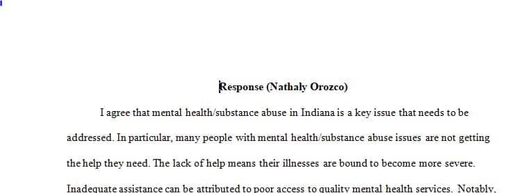 Mental health substance abuse are becoming an increasingly larger problem in Indiana
