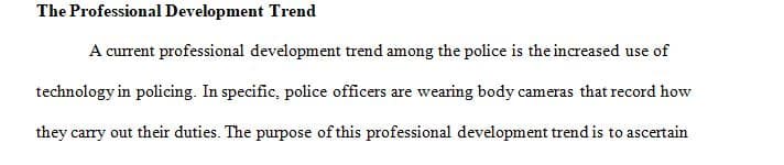 Professional development in criminal justice organizations
