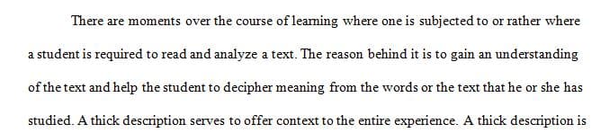 Thick Description of Text Analysis