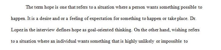 What is the difference between wishing and hoping