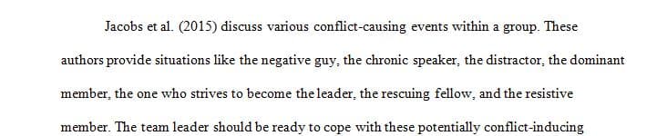 Address problem situations that may cause conflict in a group and get it off track