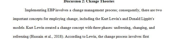 Compare and contrast two change theories