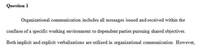 Discuss various philosophies of organizational communication