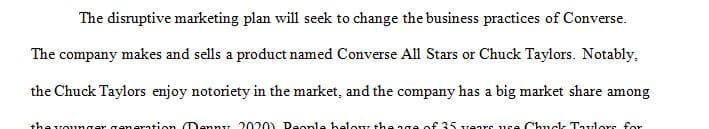  Disruptive Marketing Plan: Brand Proposal Paper Assignment