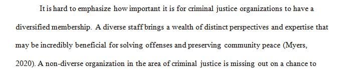 Embracing diversity within your criminal justice organization will help you build a team where all individuals feel valued