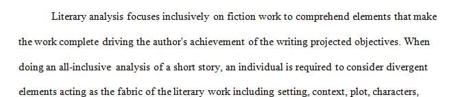 Examine one of the short stories that we have covered in the second short story section