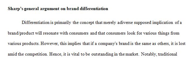 Explain Sharp’s general argument to demonstrate that you understand it well