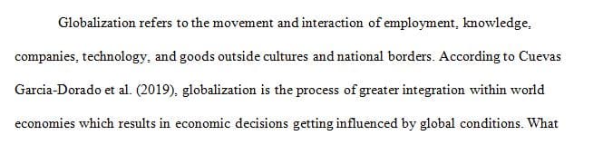 For our first discussion, discuss globalization and decision-making