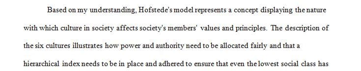 Identify the cultural dimensions of  Hofstede and discuss the potential cultural related challenges that can take place between U.S.