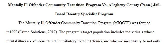 Imagine you work in a correctional institution and oversee the programs offered to offenders.