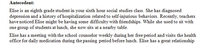 Intervention Planning for Students with Emotional Disturbance/Disabilities