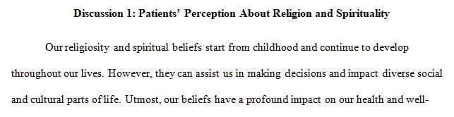 Patients’ Perception About Religion and Spirituality