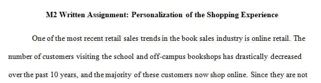 Personalization of the Shopping Experience