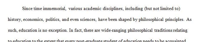 Philosophy and its importance to the nature of education and practice in teacher education