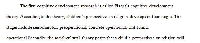 Research a scholarly journal article on spiritual development in children and adolescence.