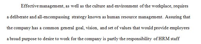 Research and write about the standing of HRM today