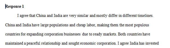 Similarities and differences between the types of jobs being outsourced to China and India.