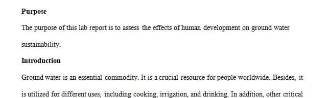 The Effect of Human Development on Groundwater Sustainability