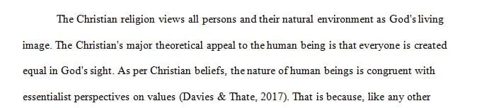 What is the Christian view of the nature of human persons, and which theory of moral status is it compatible with