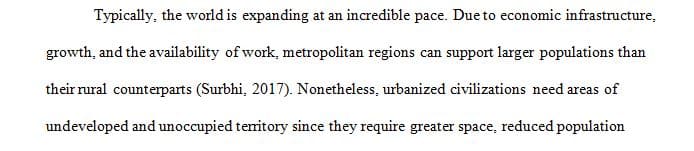 Why do urbanized societies need stretches of uninhabited and undeveloped land