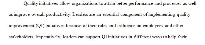 Compare and contrast quality improvement and service