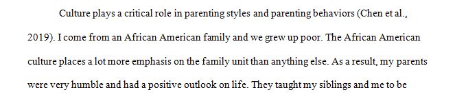 Compare those cultural influences to contemporary issues affecting parenting