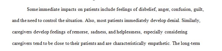 Do you think these conversations have on patients and caregivers