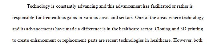 Ethics and the Advancement of Medical Technology