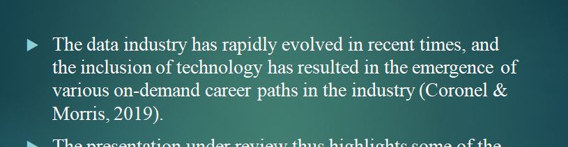 Find 2 different videos highlighting multiple database or data industry careers