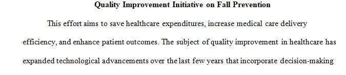 Propose a quality improvement initiative from your place of employment that could easily be implemented if approved