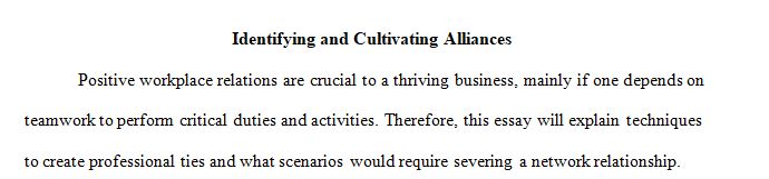 Sector Stakeholders: Identifying And Cultivating Alliances