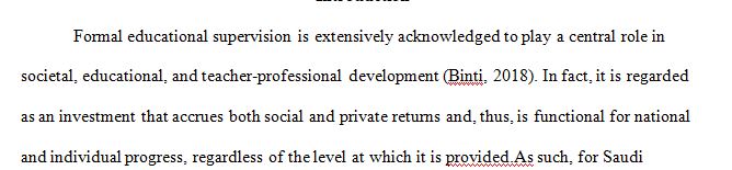 The Impact of Educational Supervision on Improving Learning Outcomes in Saudi Arabia