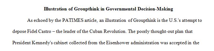 Use periodicals and other accounts of policy or decision making to investigate a major governmental or business decision