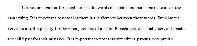 What is the difference between the verbs discipline and punish