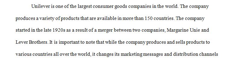 Provide an example of how an international company changes its distribution channels