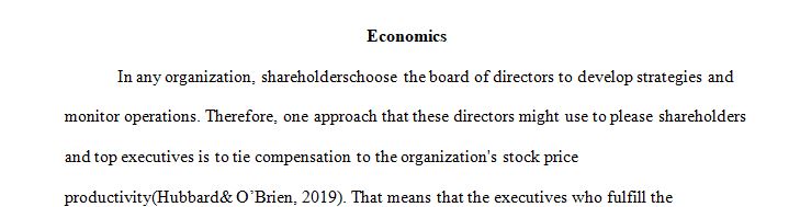Why do corporate boards of directors sometimes link top managers’ compensation to the corporations’ stock prices