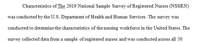 Brief summary of results from the 2018 notional sample survey of registered nurses