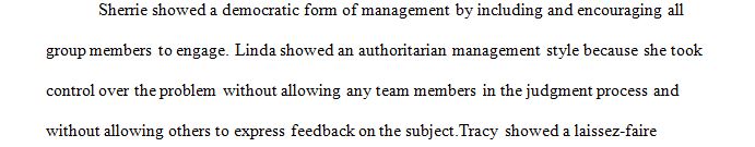 Case Study 1 - Management & Leadership Characteristics