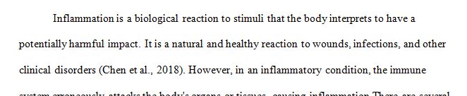 Choose an inflammatory or infectious process and explain the pathophysiology changes that may occur