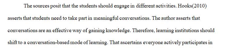 Conversation in Teaching Critical Thinking- bell hooks