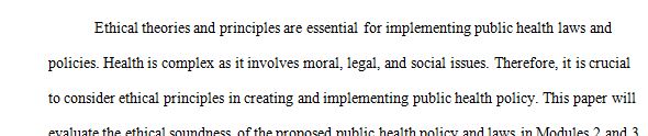 Ethics of public health policies