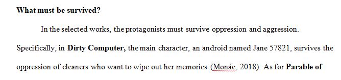 Compare and contrast the theme of survival as it appears in Parable of the Sower 