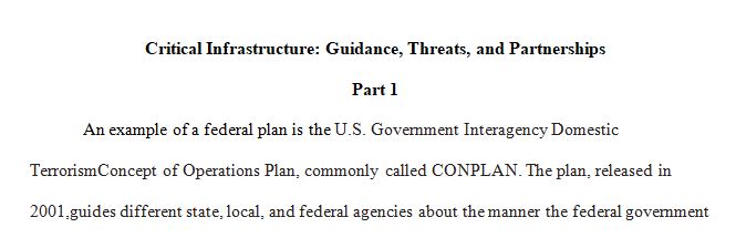 Explain at least one key federal plan strategy or guidance released to date