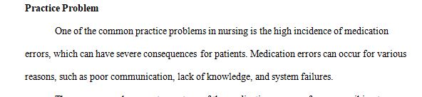 Framing a practice problem as a critical question with measurable outcomes