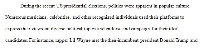 Popular Culture and Politics