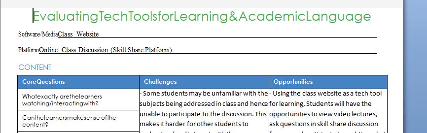 Read the article Technology in the Classroom and WIDA Essential Actions Handbook