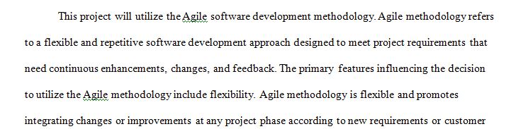 Section 5: Software Development Methodology